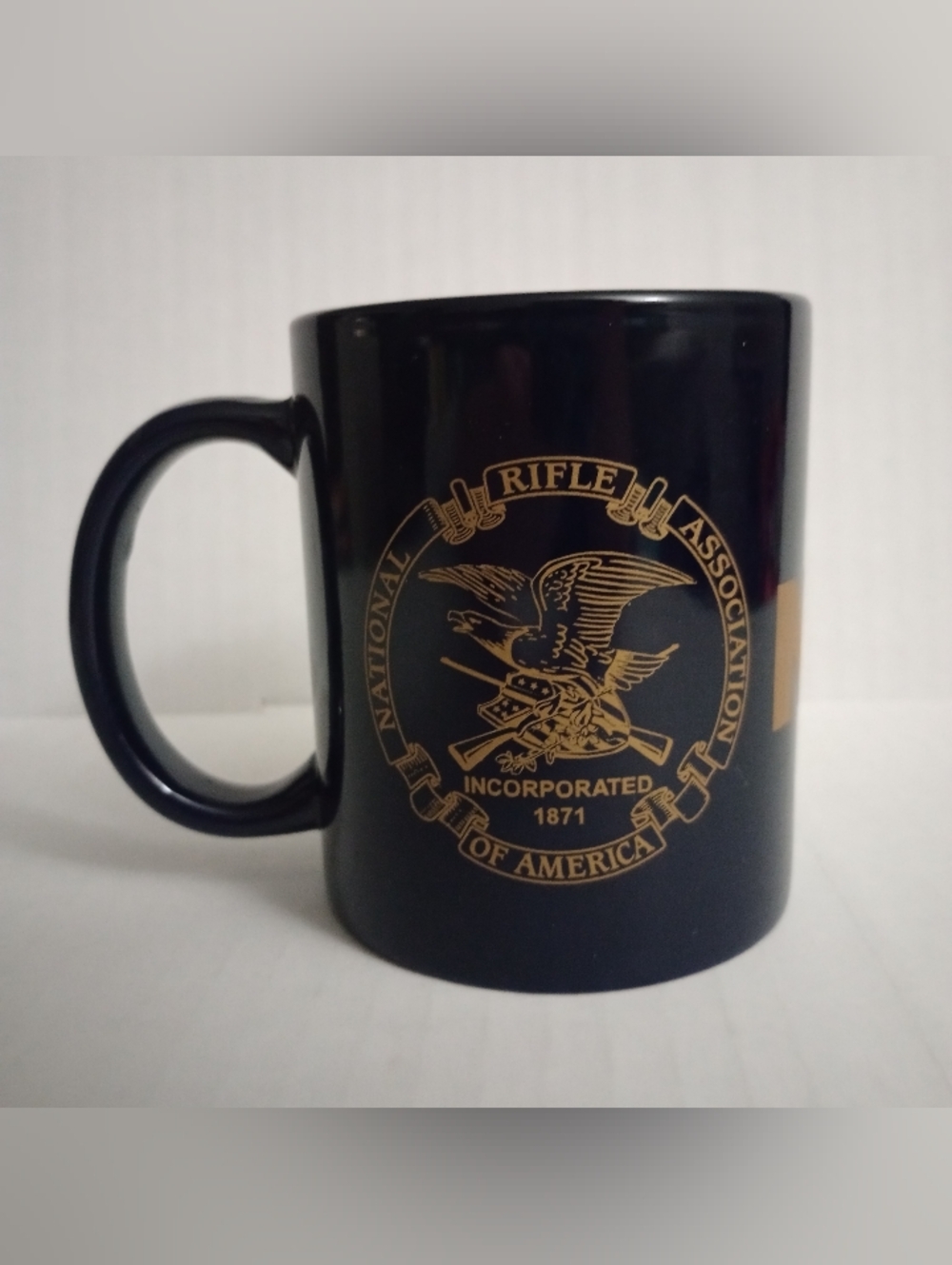 NRA ILA Coffee Mug Cup Blue With Gold Eagle Emblem For Hot Or Cold Drinks 4"